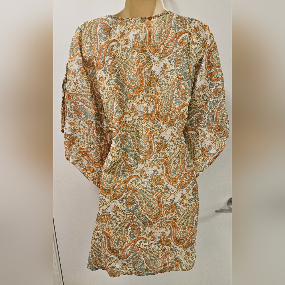 Helen Jon Paisley Mini Dress Coastal Beachwear,Cover Up NWOT - Picture 8 of 13